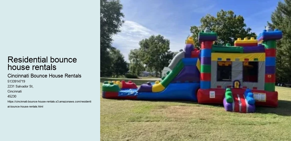 Residential bounce house rentals