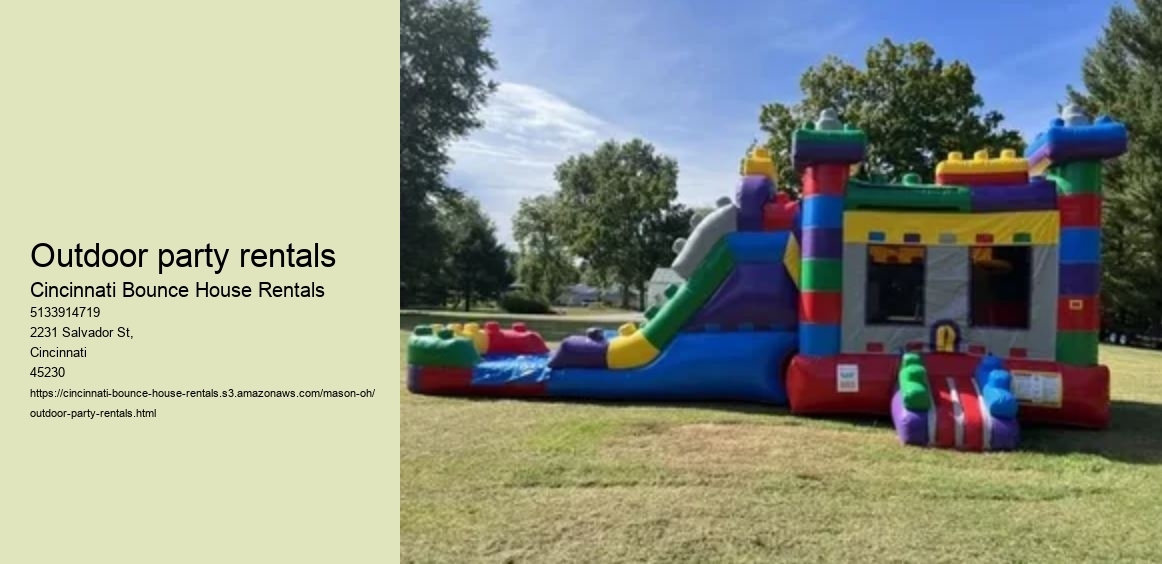 Outdoor party rentals