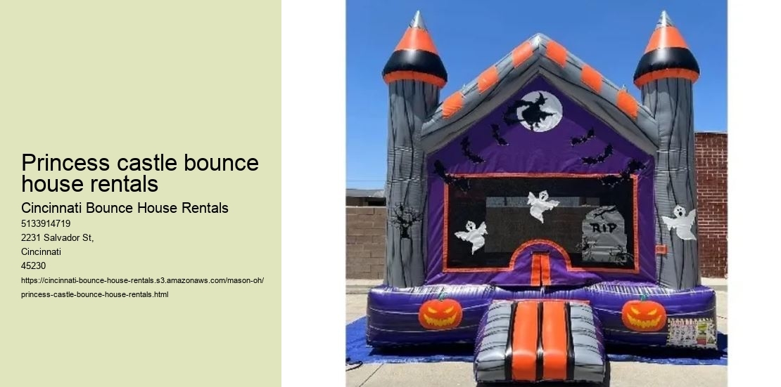 Princess castle bounce house rentals
